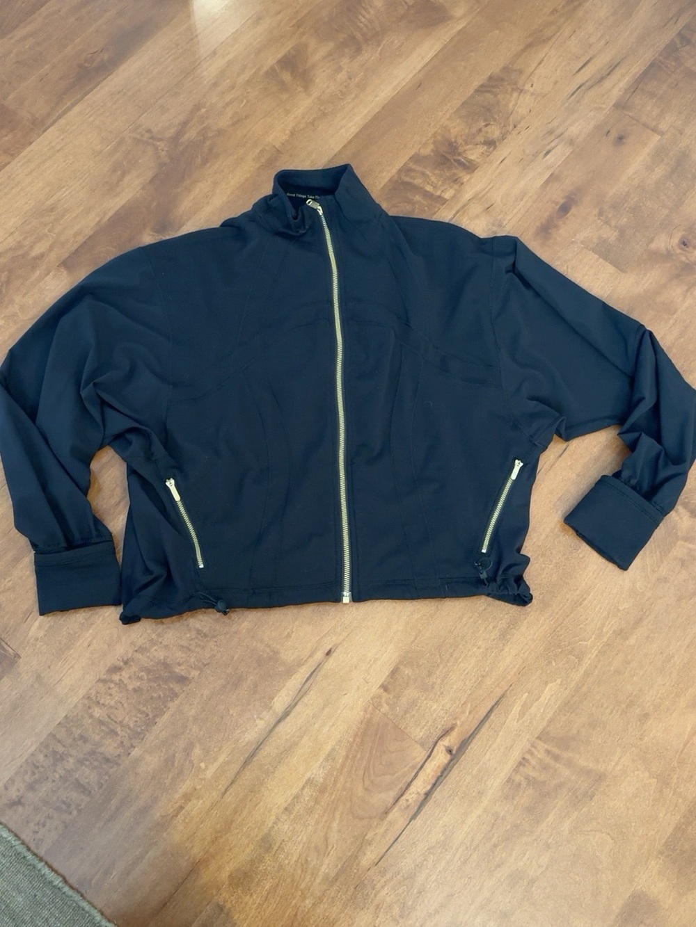 Lululemon Define Relaxed-Fit Jacket Black Gold Zipper size 0